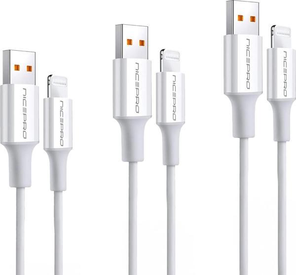 NPO UTL02 60W 20cm TPE USB to Lightning Hızlı Şarj ve Data Kablosu 3 adet - Image 1