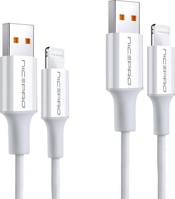 NPO UTL20 45W 2m TPE USB to Lightning Hızlı Şarj ve Data Kablosu 2 adet - Image 1