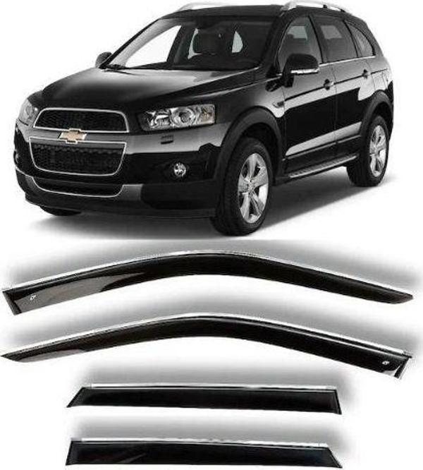 Chevrolet Captiva Uyumlu 2006 Sonrası Kromlu Cam Rüzgarlığı 4 Lü - Image 1
