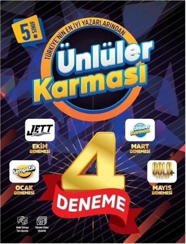 ÜNLÜLER KARMASI 5 SINIF 4 LÜ DENEME - Ünlüler Karması Yayınları - Image 1