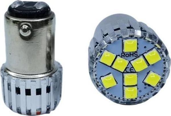 1157 Dekoratif led ampul çift duy beyaz 12V 4W canbus / LAAM952 - Image 1
