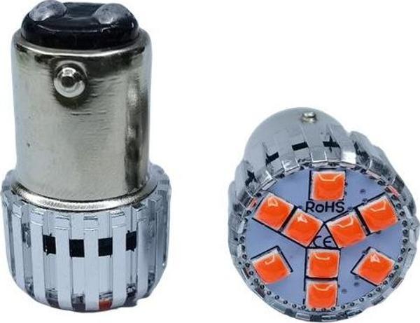 1157 Dekoratif stop led ampul çift duy kırmızı 12V 4W canbus / LAAM952-1 - Image 1