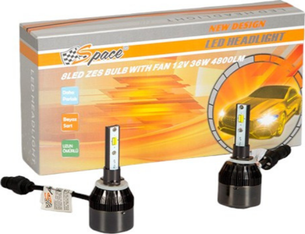 Space Led Far Ampulü Çift Renk Sarı/Beyaz H27-36W-4800LM-12V / LAAM493-1 - Image 1