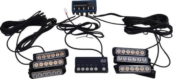 7 fonksiyonlu çakar lamba 12-30v 6 led 6 adet kırmızı*mavi*beyaz set / LAPA550 - Image 1
