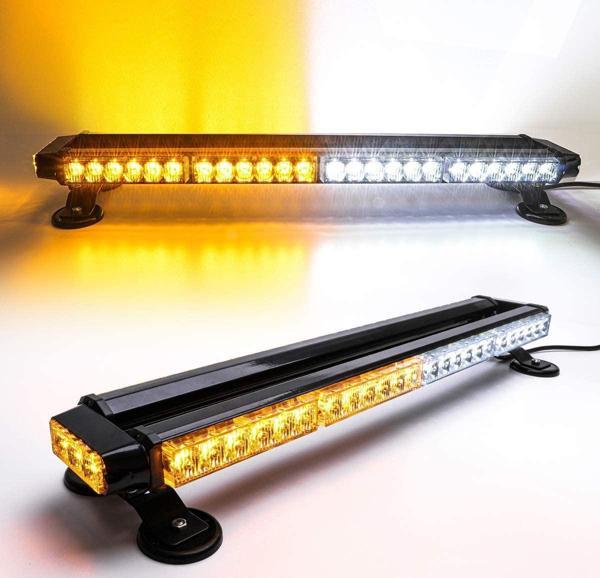 Çakar lamba çift taraflı 54 led sarı-beyaz 12-24v/ LAPA526 - Image 1
