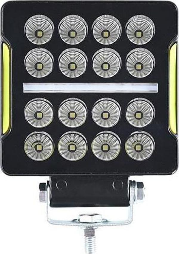 Space Offroad sis lambası 10,5 x 3,5 x 12cm kare beyaz-amber 35w 12-80v adet   / LASS351-1 - Image 1