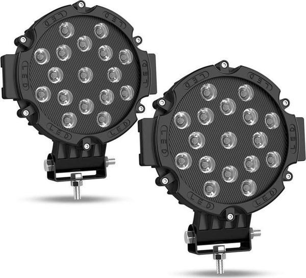 Space Offroad sis lambası siyah çerçeve 17 power ledli 51w 12-48v set/ LASS288 - Image 1