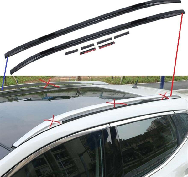 Nissan Qashqai Uyumlu 2014 2020 Tavan Çıtası Siyah - Image 1