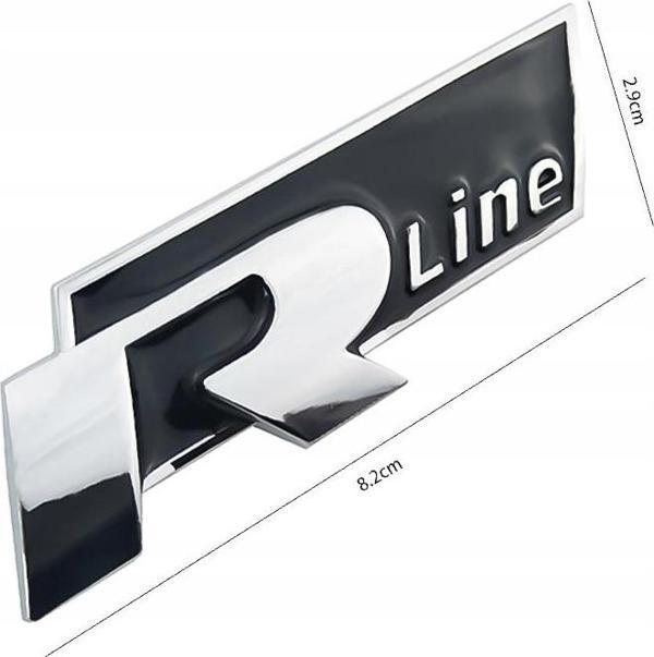 R-line yapıştırmalı logo-siyah / YACI147 - Image 1