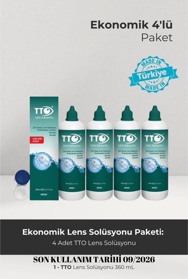 TTO LENS SOLÜSYONU 360 ML 4 ADET SON KULLANIM TARİHİ: 09/2026 - Image 1