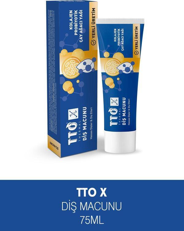 TTO X Probiyotik Diş Macunu Kolajen Çay Ağacı Yağ Hassas Dişler  - Image 1