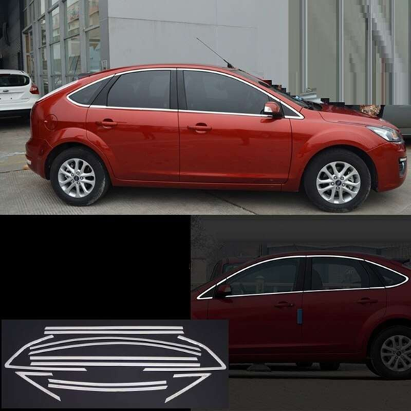 Ford Focus Uyumlu Hatchback 2005 2010 Cam Çıtası Krom - Image 1