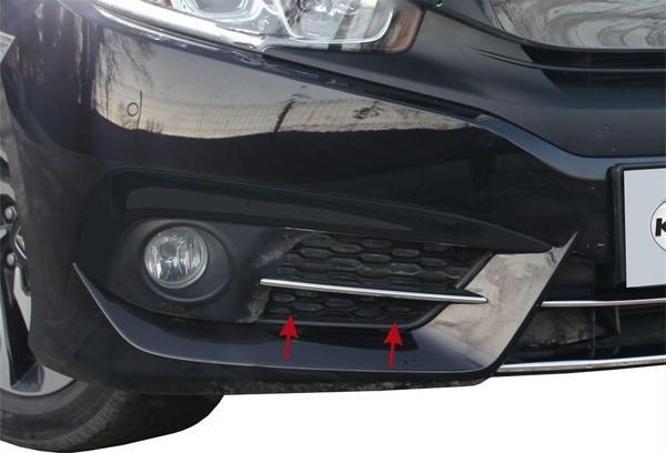 Honda Civic 10 Sis Farı Çıtası 2 Prç Krom 2016 ve Sonrası - Image 1
