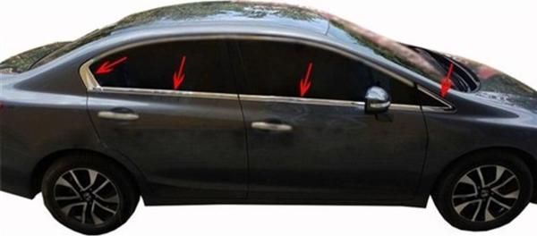 Honda Civic 9 Cam Çıtası 8 Prç Krom 2012 ve Sonrası - Image 1
