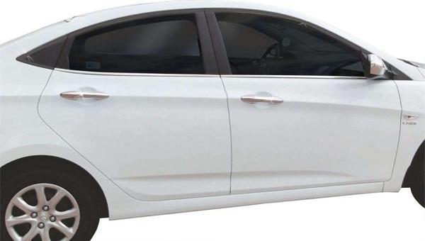 Hyundai Accent Blue RB Cam Çıtası 4 Prç  Krom 2011 ve Sonrası - Image 1