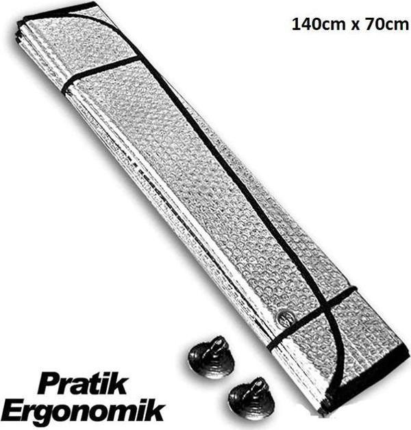 Space Balonlu Gümüş Ön Cam Perdesi Orta 70x140 / PEON11 - Image 1