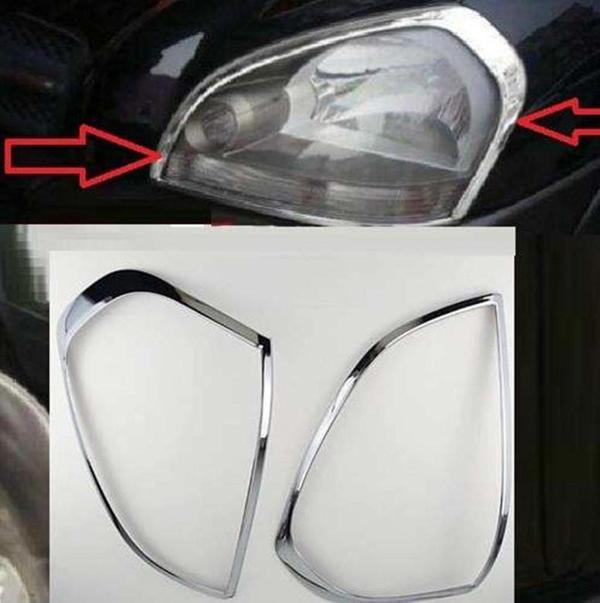 Hyundai Tucson Uyumlu 2004 2014 Ön Far Kaplama ABS (Plastik) Krom - Image 1