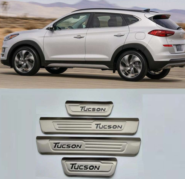 Hyundai Tucson Uyumlu 2015 2020 Dış Kapı Eşiği Krom - Image 1