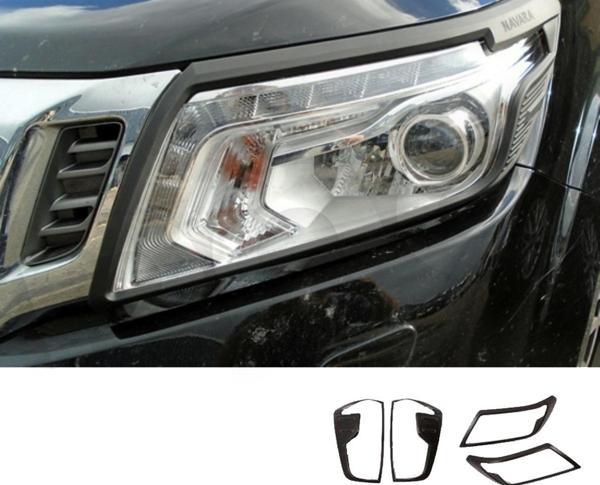 Nissan Navara 2023+ Far Stop Çerçeve Kaplama Siyah - Image 1