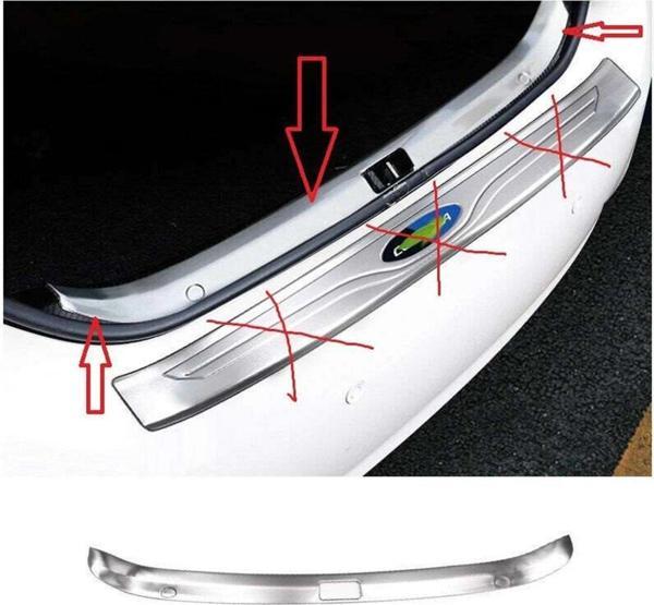 Toyota Corolla Uyumlu 2013 2018 Arka Tampon Eşiği Krom - Image 1