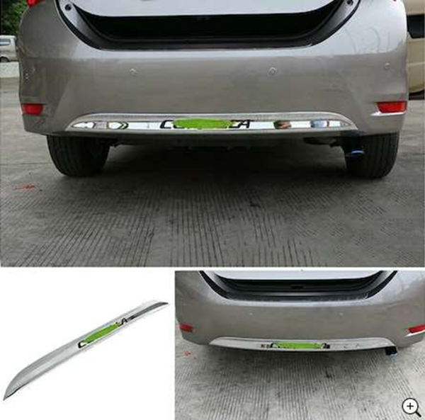 Toyota Corolla Uyumlu 2013 2018 Arka Tampon Koruma Krom - Image 1