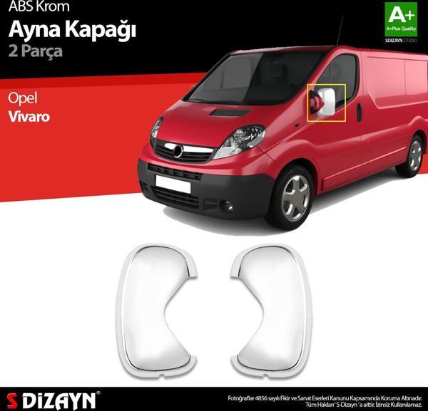 S-Dizayn Opel Vivaro ABS Krom Ayna Kapağı 2 Prç 2010-2014 - Image 1