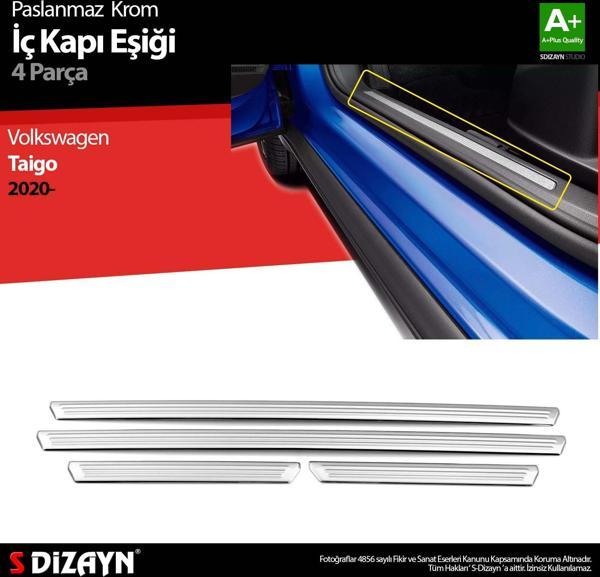 S-Dizayn VW Taigo Krom İç Kapı Eşiği 4 Prç. 2020 Üzeri - Image 1