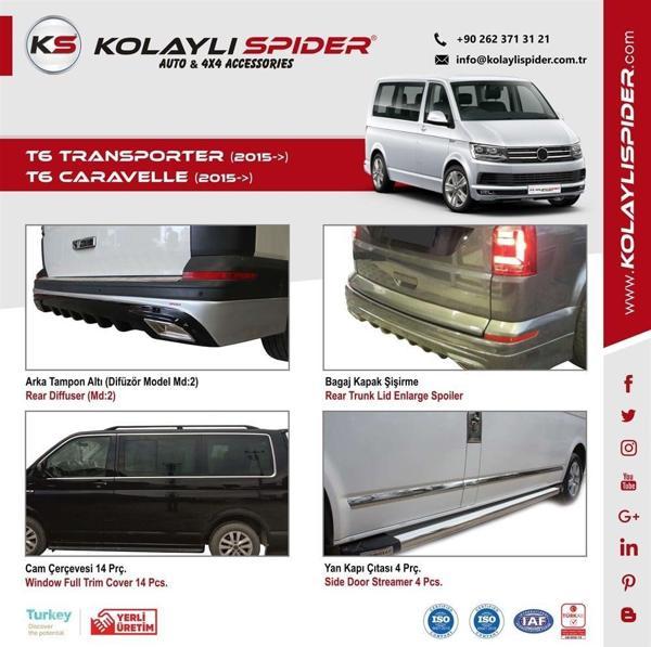 VW Transporter T6 Kapı Eşiği 4 Prç Krom 2015 ve Sonrası - Image 1