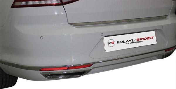 VW Passat 8.5 Arka Tampon Alt Çıtası 3 Prç Krom 2019 ve Sonrası - Image 1