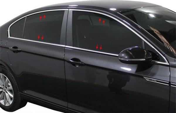 VW Passat B8.5 Cam Çerçevesi 8 Prç Krom 2019 ve Sonrası - Image 1