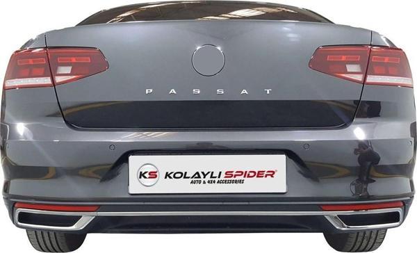 VW Passat B8.5 Egzoz Çıkışı 3 Prç Krom 2019 ve Sonrası - Image 1