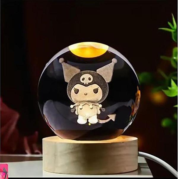 Kuromi Işıklı Cam Küre Cap 6 Cm Kod 63 - Image 1