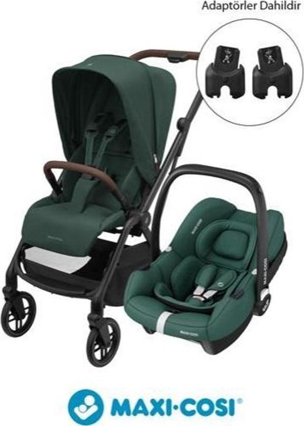 Maxi-Cosi Leona2-Cabriofix I-Size Tek Elle Katlanabilen Ultra Kompakt Çift Yönlü Seyahat Sistem Bebek Arabası Green - Image 1