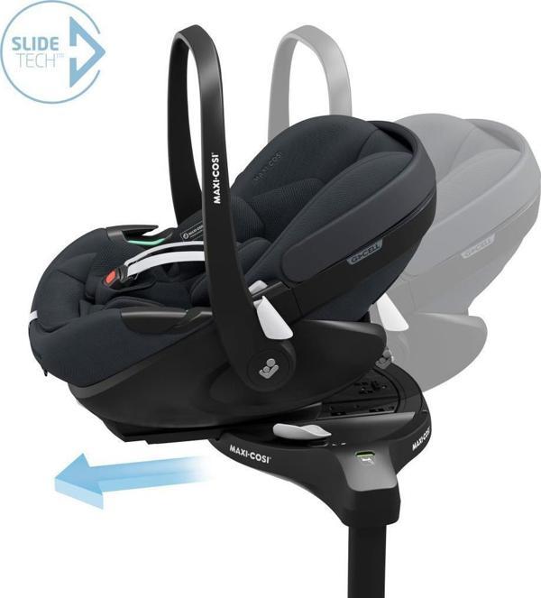 Maxi-Cosi Pebble 360 Pro Dünyanın İlk Kızaklı, Araç Dışına Çıkabilen ADAC'lı 360 Dönebilen Tam Yatabilen İsofix Bazalı Ana Kucağı ve Bebek Oto Koltuğu 0-13 kg Twillic Graphite - Image 1