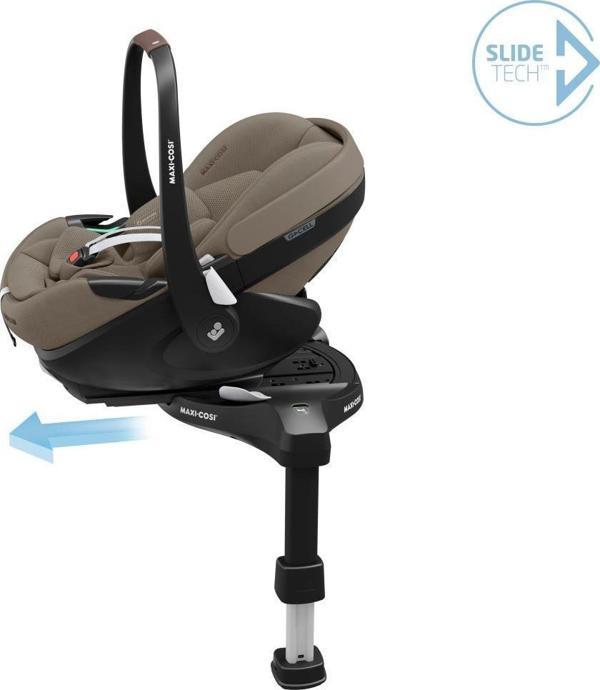 Maxi-Cosi Pebble 360 Pro Dünyanın İlk Kızaklı, Araç Dışına Çıkabilen ADAC'lı 360 Dönebilen Tam Yatabilen İsofix Bazalı Ana Kucağı ve Bebek Oto Koltuğu 0-13 kg Twillic Truffle - Image 1