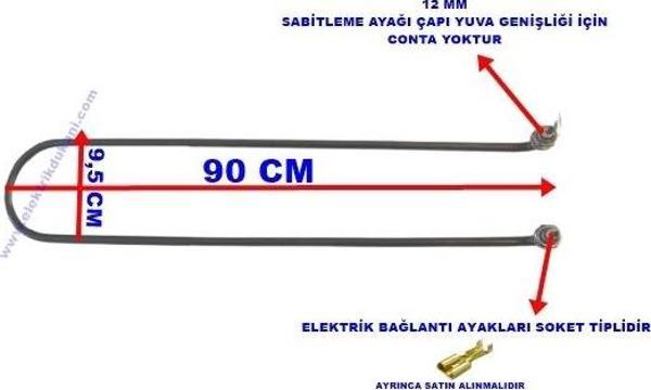 ENDER Benmari 90cm Rekorlu Kıvrık Rezistans 2500W 220V 8,5? Cr-Ni - Image 1