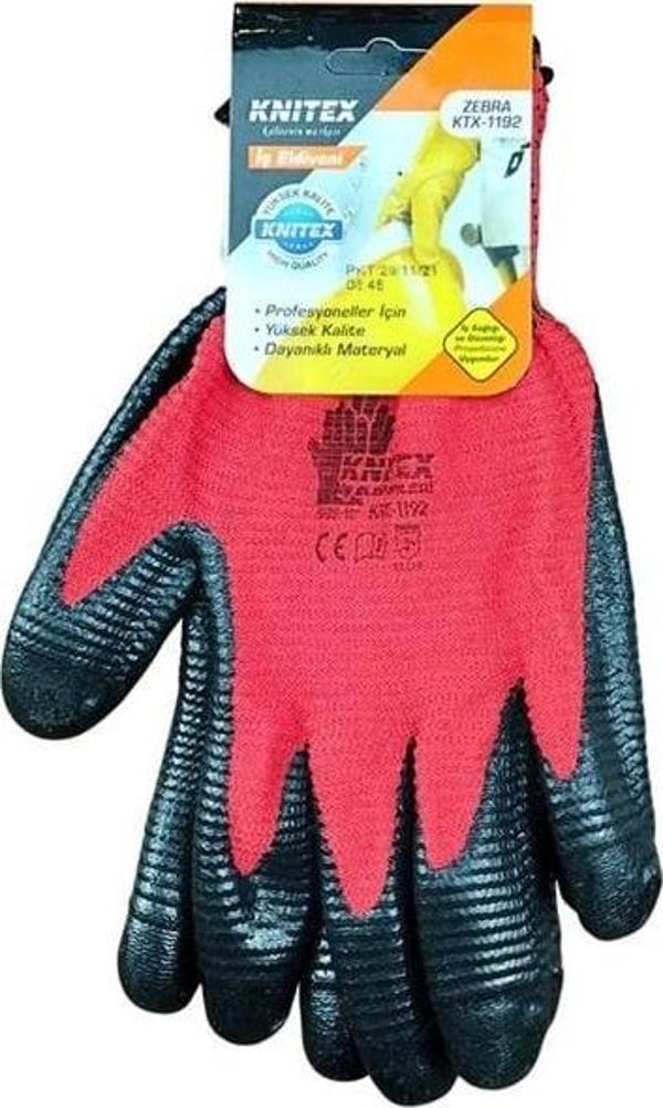 Knitex 12'Li Turuncu Zebra Eldiven 1192 - Image 1