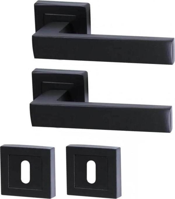 Knitex Ktx-3053 Lama Kapı Kolu Siyah Kare Oda - Image 1