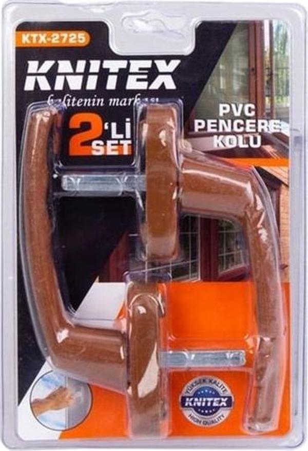 Knitex Plastik Pencere Kolu 2'Lİ Kahverengi 2725 - Image 1