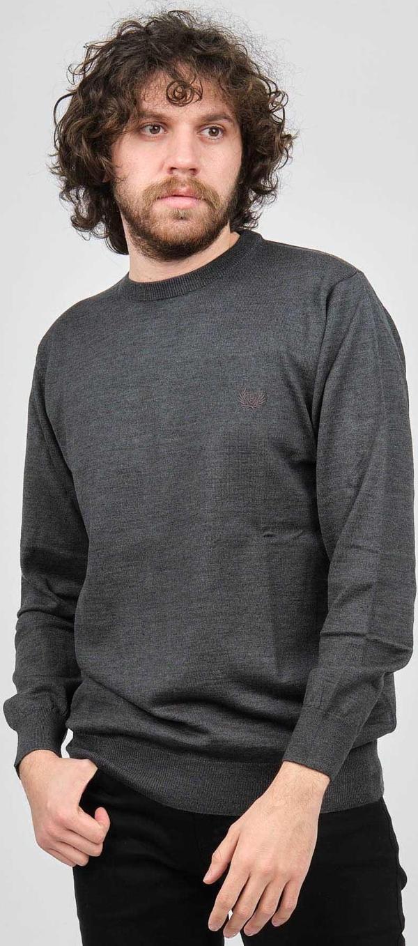 Pelikan Erkek Bisiklet Yaka Yün Kazak 1572019 Füme - Image 1