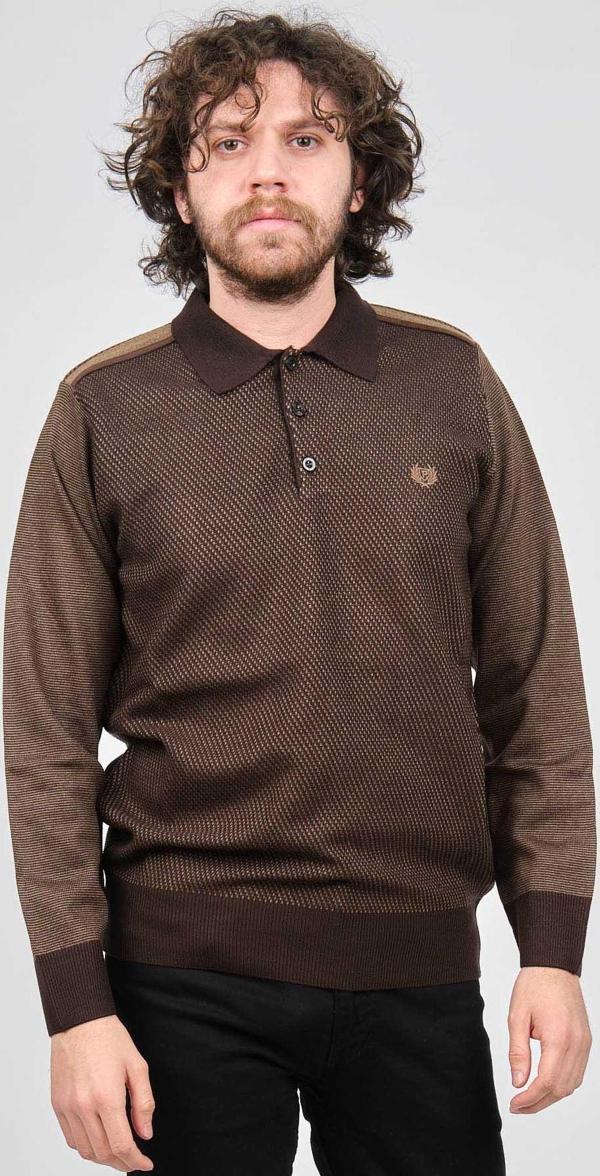 Pelikan Erkek Polo Yaka Kazak 1577412 Kahverengi - Image 1