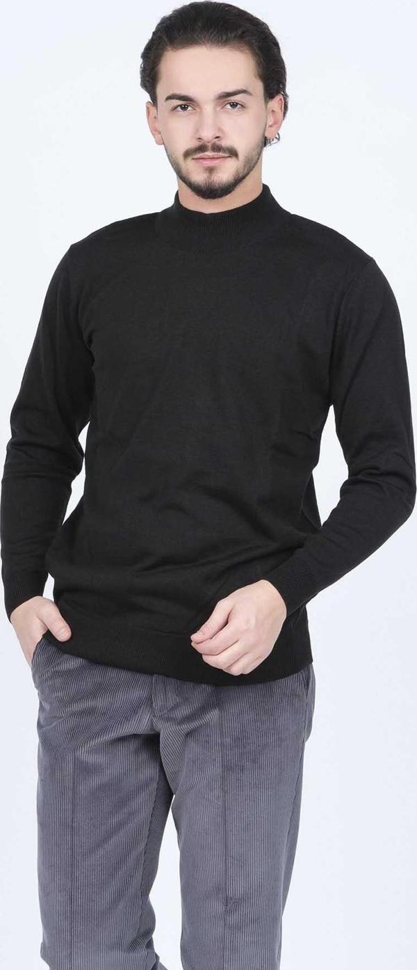 Metropolitan Erkek Yarım Balıkçı Triko Kazak 6241000 Siyah - Image 1