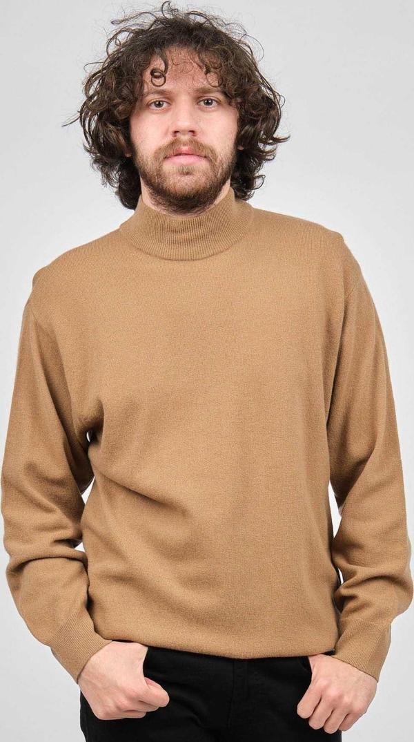 Ida Erkek Lambswool Yarım Balıkçı Kazak 0593161 Camel - Image 1