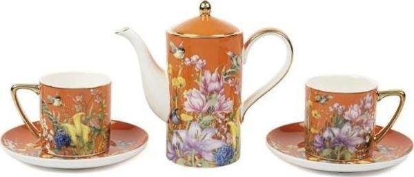 Mikasa Moor Garden Turuncu 2'li Duble Kahve Seti ve Demlik 200CC P362.378844 - Image 1