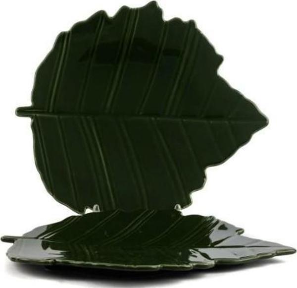 Mikasa Moor Leaf Yeşil 2'li Tabak 28x25cm P374.101296 - Image 1
