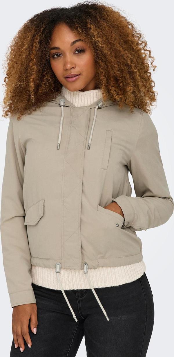 Only Kadın Onlskylar Kapüşonlu İnce Mont 15218613 Bej - Image 1