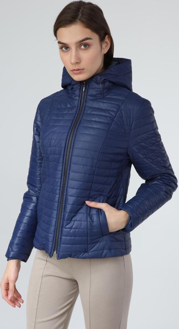 Veger Kadın Kapüşonlu Belden Oturtmalı Kapitone Mont 3387 Lacivert - Image 1