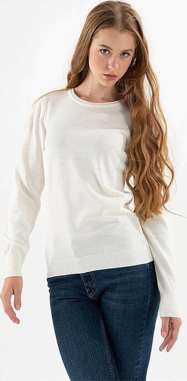 Fashion Friends Kadın Bisiklet Yaka Kazak 23K0245K1 Ekru - Image 1