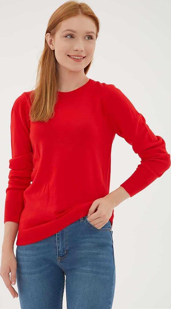 Fashion Friends Kadın Bisiklet Yaka Kazak 23K0245K1 Kırmızı - Image 1