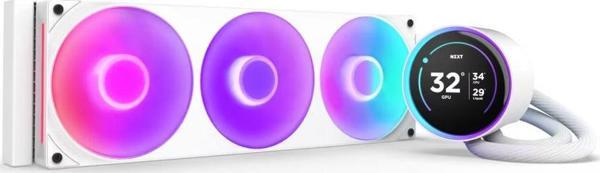 NZXT Kraken Elite RGB IPS LCD RL-KR36E-W2 360 mm Beyaz İşlemci Sıvı Soğutucu - Image 1